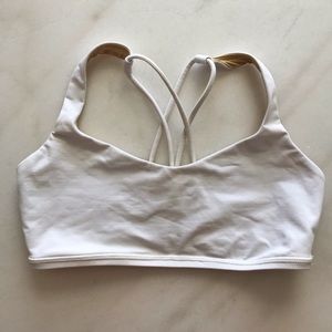 White Size 6 LuluLemon Sports Bra